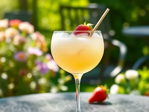 Frozen Strawberry Daiquiri - Outdoors