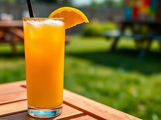Frozen Tequila Screwdriver - Outdoors