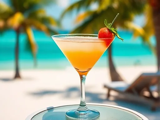 Fruit Blast Martini Cocktail - Outdoors