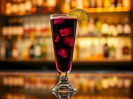 Gin Cassis Fizz - At a Bar
