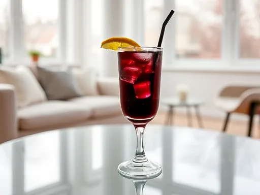 Gin Cassis Fizz - At Home