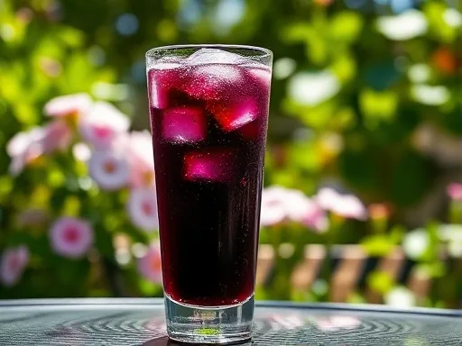 Gin Cassis Fizz - Outdoors