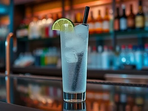 Gin and Tonic at a bar