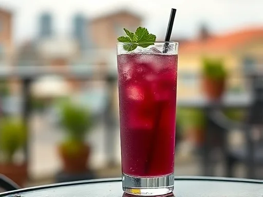 Grape Juice Rickey - Outdoors