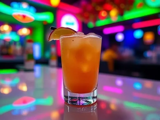 Green Goblin Cocktail - At a Bar