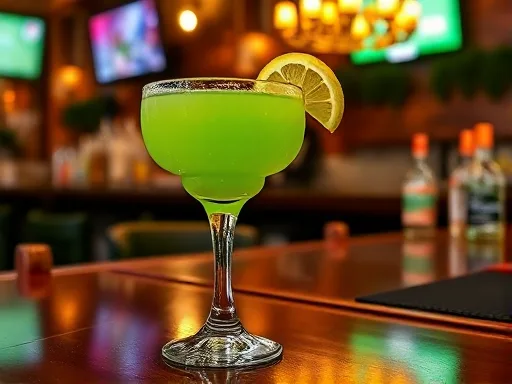 Green Iguana Margarita - At a Bar