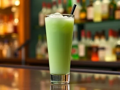 Green Milkshake - At a Bar