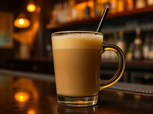 Hot Butterscotch Cocoa - At a Bar