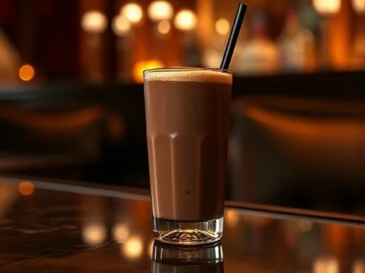 Hot Rum Chocolate - At a Bar