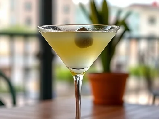 Hot and Dirty Martini - Outdoors