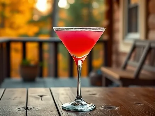 Jack Rose Cocktail - Outdoors