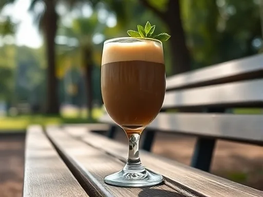 Jamaican Iced Coffee - Outdoors
