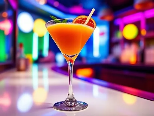 Kiwi Papaya Smoothie - At a Bar