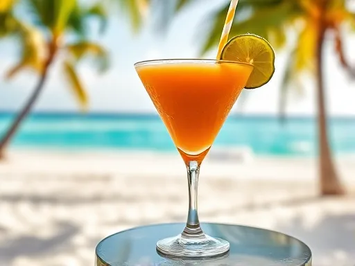 Kiwi Papaya Smoothie - Outdoors