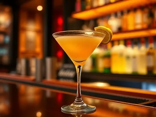 Lemon Cocktail - At a Bar