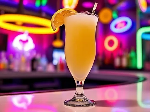 Lemon Ice-Cream Soda - At a Bar