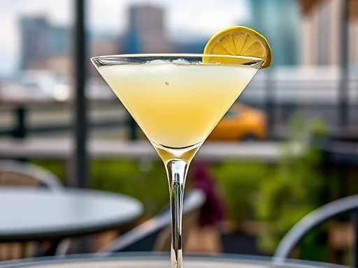 Lemon Splash Martini - Outdoors