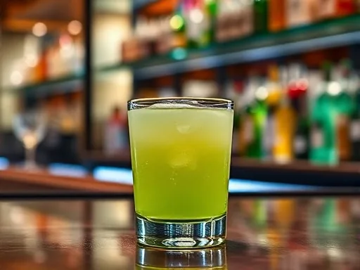 Lime Green Bullfrog - At a Bar