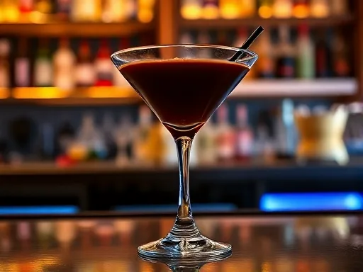 Long Kiss Goodnight Martini - At a Bar
