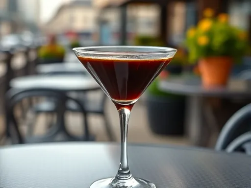 Long Kiss Goodnight Martini - Outdoors