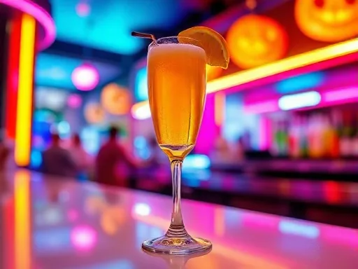 Mango Bellini - At a Bar