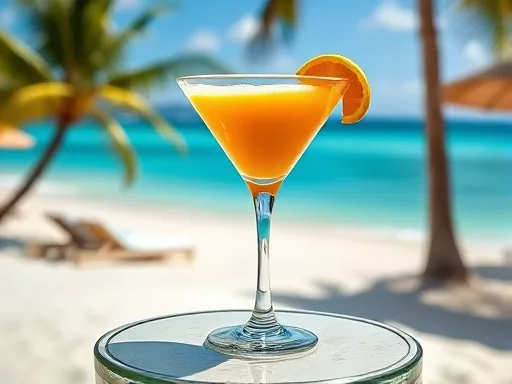 Mango Orange Smoothie - Outdoors
