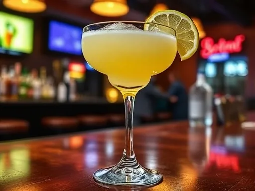 Margarita cocktail at a bar