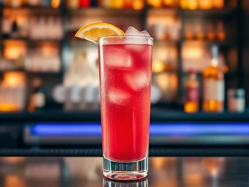 May Blossum Fizz - At a Bar