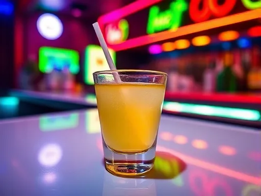 Midori Jello Shots - At a Bar