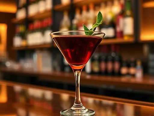 Mint Gin Cocktail - At a Bar