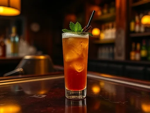 Mint Julep at a bar