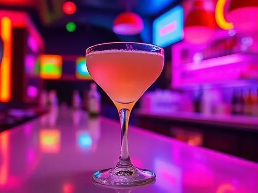 Mock Pink Champagne - At a Bar