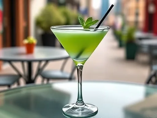 New York Peppermint Patty Cocktail - Outdoors