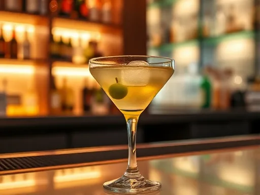 Olive Martini - At a Bar