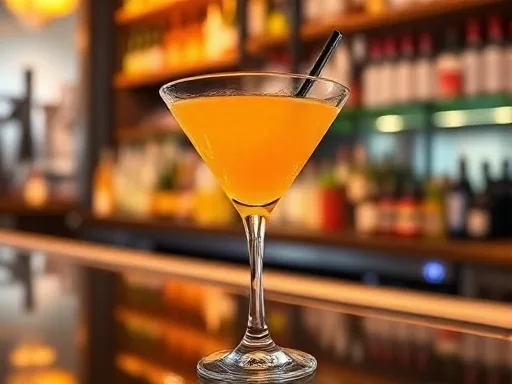 Orange Cocktail - At a Bar