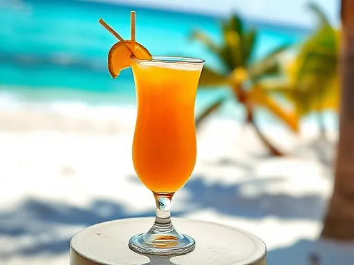 Original Zombie cocktail outdoors