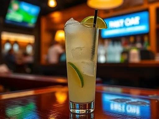 Paloma cocktail at a bar