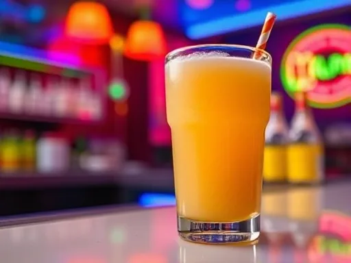 Papaya Milk Splash - At a Bar