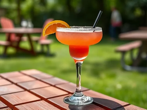 Peach Margarita - Outdoors