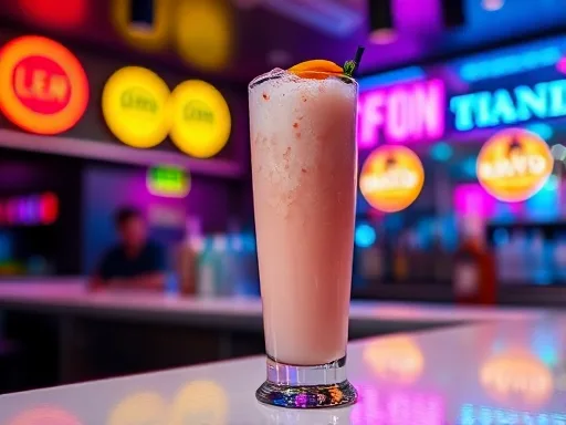 Peach Melba Freeze - At a Bar
