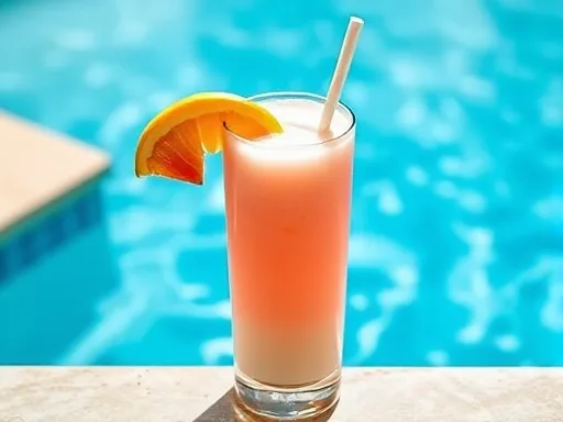Peach Melba Freeze - Outdoors