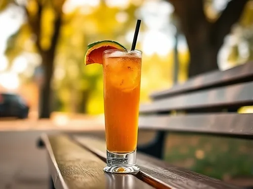 Peach Tea Cooler - Outdoors