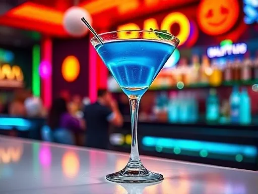 Peachy Blue - At a Bar