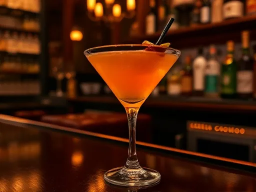 Peachy Martini - At a Bar