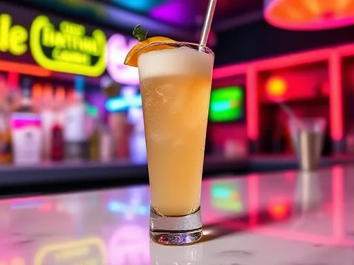 Pineapple Cocktail - At a Bar