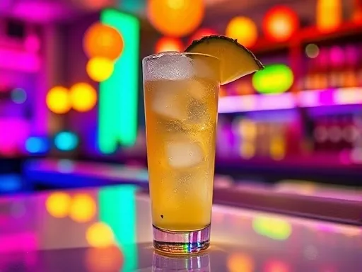 Pineapple Cooler - At a Bar