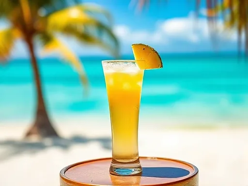 Pineapple Drink - Outdoors