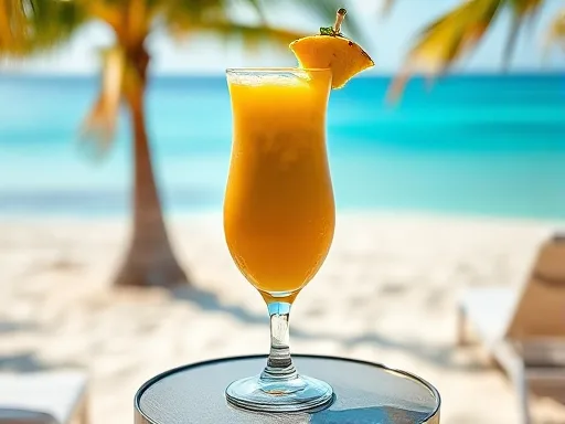 Pineapple Gingerale Smoothie - Outdoors