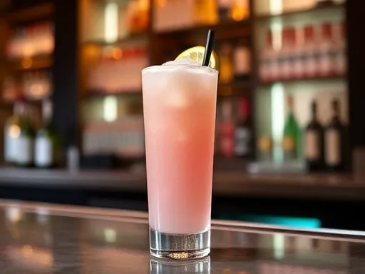 Pink Cream Fizz - At a Bar