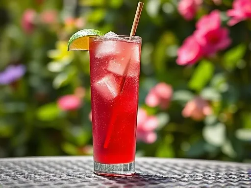Pink Gin Tonic - Outdoors